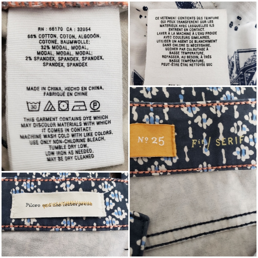 Pilcro & the Letterpress Serif Skinny Sz 25 - Picture 6 of 8